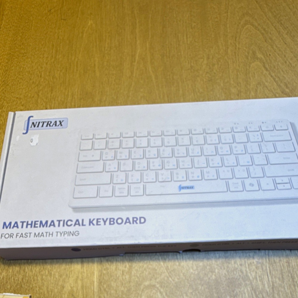 Sintrax Mathematical Keyboard Wireless Bluetooth USB White QWERTY English